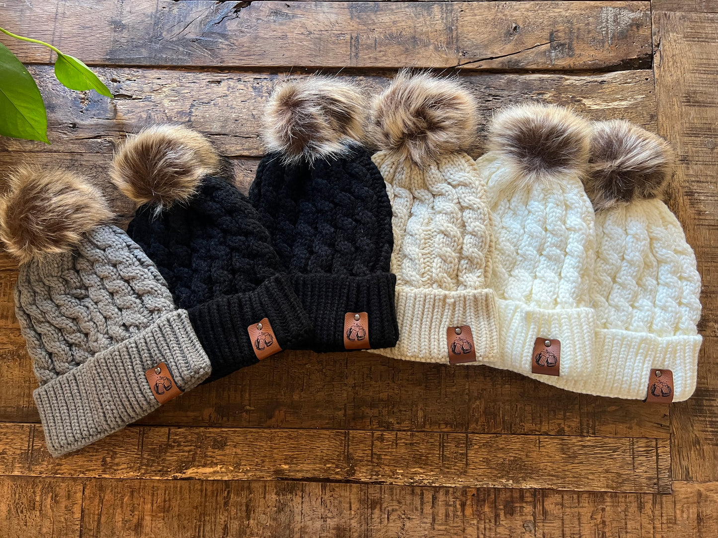 Women’s Winter Hat with Beer Patch